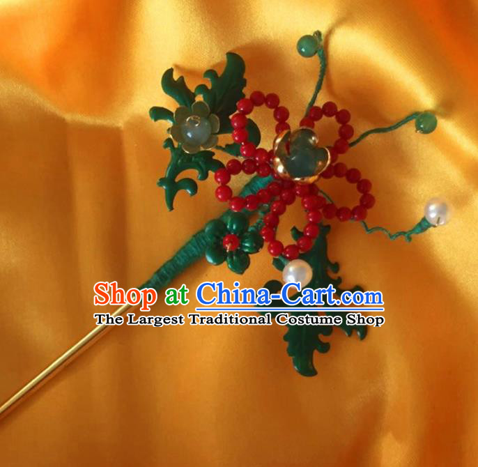 Chinese Traditional Hanfu Ming Dynasty Hairpins Handmade Ancient Royal Princess Hair Accessories for Women