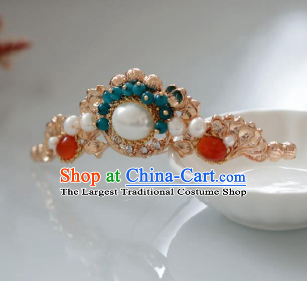 Chinese Handmade Tang Dynasty Princess Golden Hairpins Ancient Hanfu Hair Accessories for Women