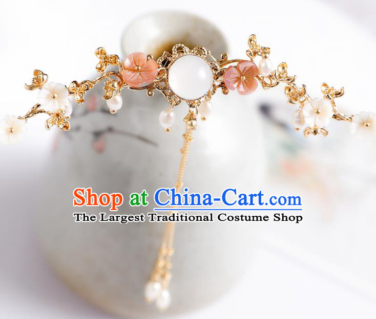 Chinese Traditional Wedding Hanfu Tassel Hairpins Handmade Ancient Bride Hair Accessories for Women