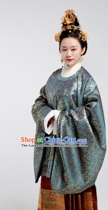 Traditional Chinese Ancient Patrician Countess Silk Blouse Ming Dynasty Duchess Historical Costumes for Women