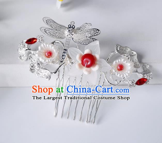 Traditional Chinese Hanfu Dragonfly Hair Comb Handmade Ancient Princess Hair Accessories for Women