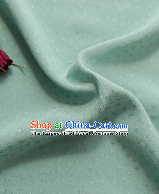 Chinese Traditional Classical Jacquard Pattern Green Cotton Fabric Imitation Silk Fabric Hanfu Dress Material