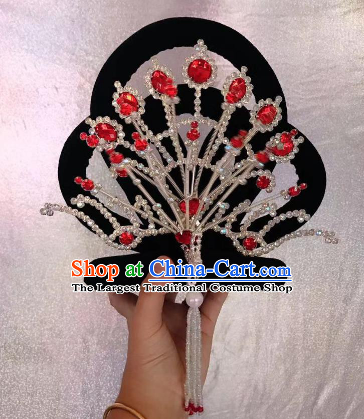 Traditional Chinese Opera Wig Chignon Phoenix Hairpins Headdress Peking Opera Diva Hair Accessories for Women