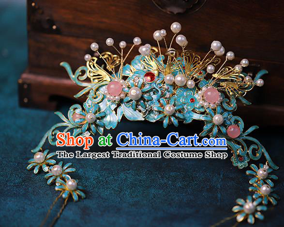 Traditional Chinese Qing Dynasty Hair Crown Headdress Ancient Queen Hair Accessories for Women
