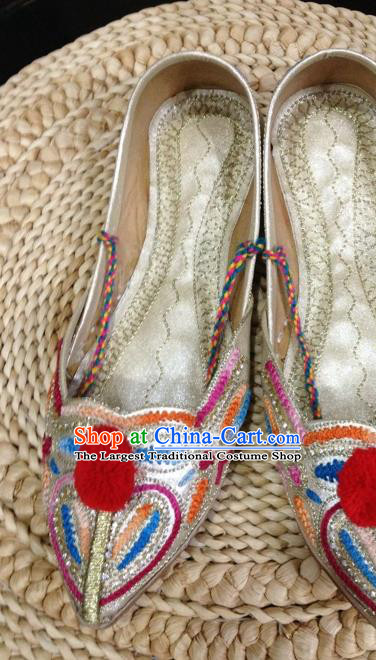 Asian India Traditional Leather Shoes Indian Handmade Shoes for Women