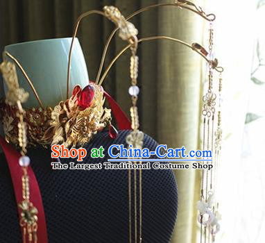 Traditional Chinese Wedding Phoenix Coronet Hairpin Headdress Ancient Court Queen Hair Accessories for Women