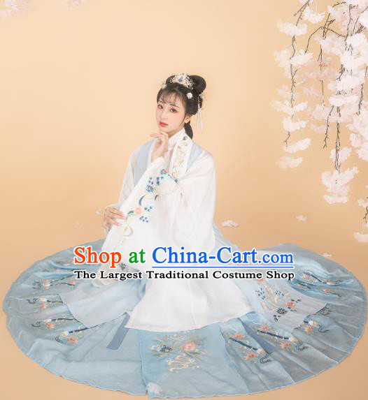 Chinese Traditional Ming Dynasty Patrician Mistress Blouse and Skirt Ancient Royal Infanta Historical Costumes for Women