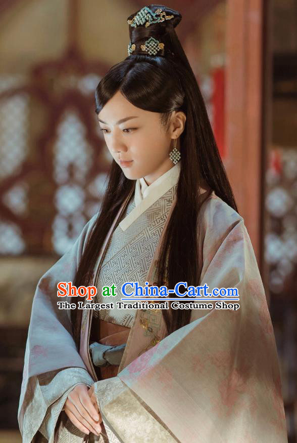 Chinese Drama Ancient Ming Dynasty Dauphine Concubine Sun Ruowei Replica Costumes and Headpiece for Women