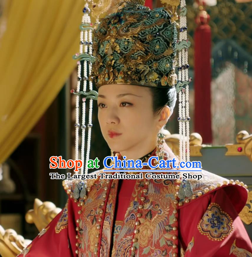 Empress of the Ming Dynasty Chinese Ancient Drama Queen Sun Ruowei Tang Wei Replica Costumes and Headpiece Complete Set