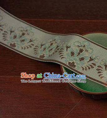 Chinese Traditional Embroidered Green Band Decorative Border Collar Accessories