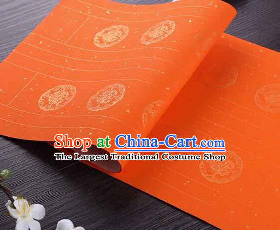 Chinese Traditional Spring Festival Couplets Calligraphy Red Batik Paper Handmade Couplet Writing Art Paper