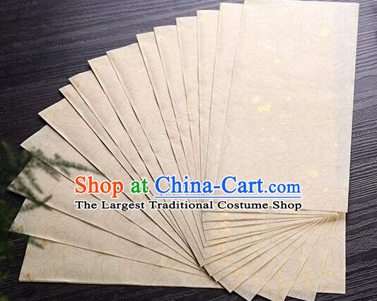 Traditional Chinese Cloud Pattern Beige Xuan Paper Handmade The Four Treasures of Study Writing Art Paper