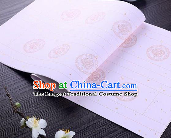 Chinese Traditional Spring Festival Couplets Calligraphy Lilac Batik Paper Handmade Couplet Writing Art Paper