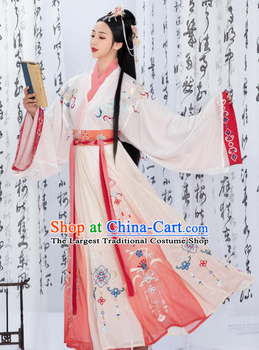 Chinese Traditional Jin Dynasty Infanta Dress Ancient Royal Princess Historical Costumes for Women