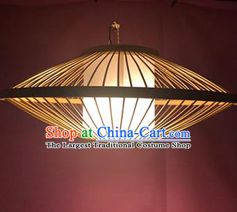 Chinese Traditional Bamboo Weaving UFO Palace Lanterns Handmade Hanging Lantern Lamp