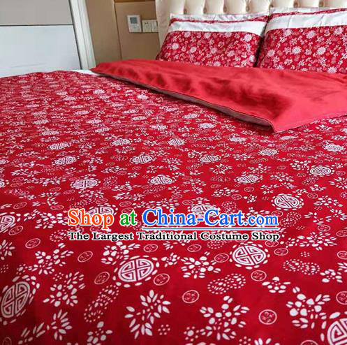 Chinese Traditional Classical Pattern Red Quilt Cover Wedding Bedclothes
