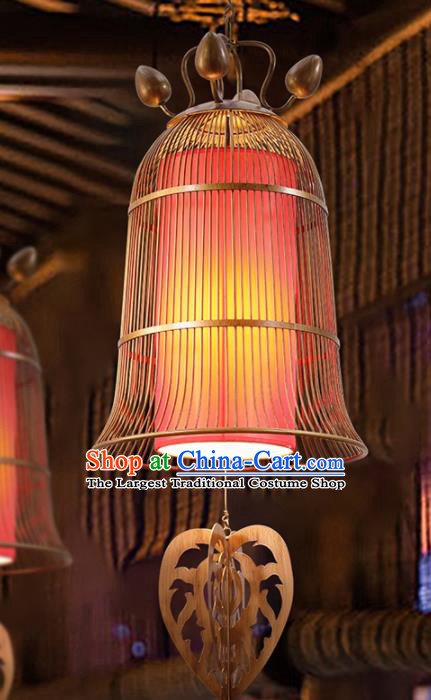 Asian Traditional Iron Red Ceiling Lantern Thailand Handmade Lanterns Hanging Lamps