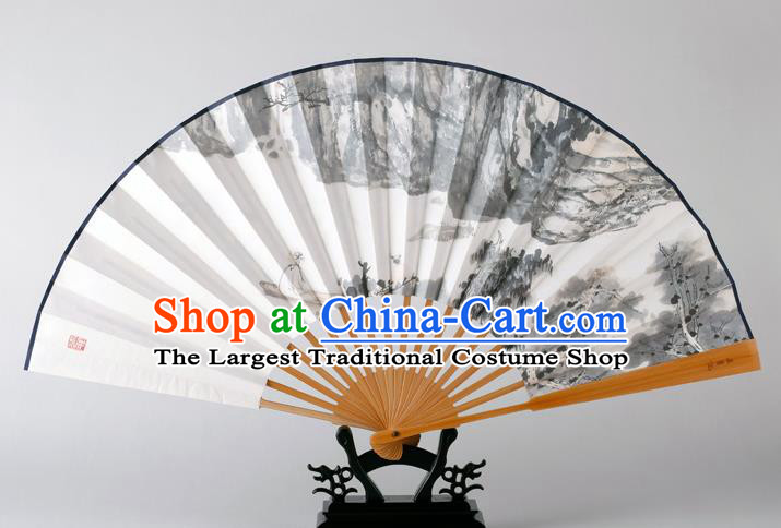 Traditional Chinese Handmade Ink Painting Paper Folding Fan China Bamboo Fan Oriental Fan