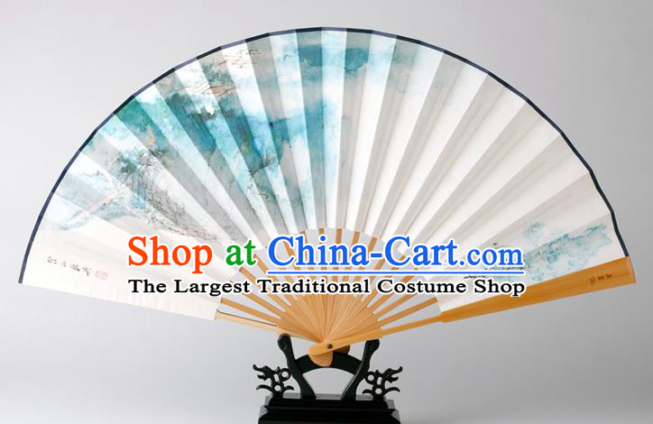 Traditional Chinese Handmade Painting Paper Folding Fan China Bamboo Fan Oriental Fan