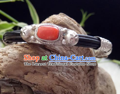 Chinese Zang Nationality Bracelet Handmade Traditional Tibetan Ethnic Jewelry Accessories for Women