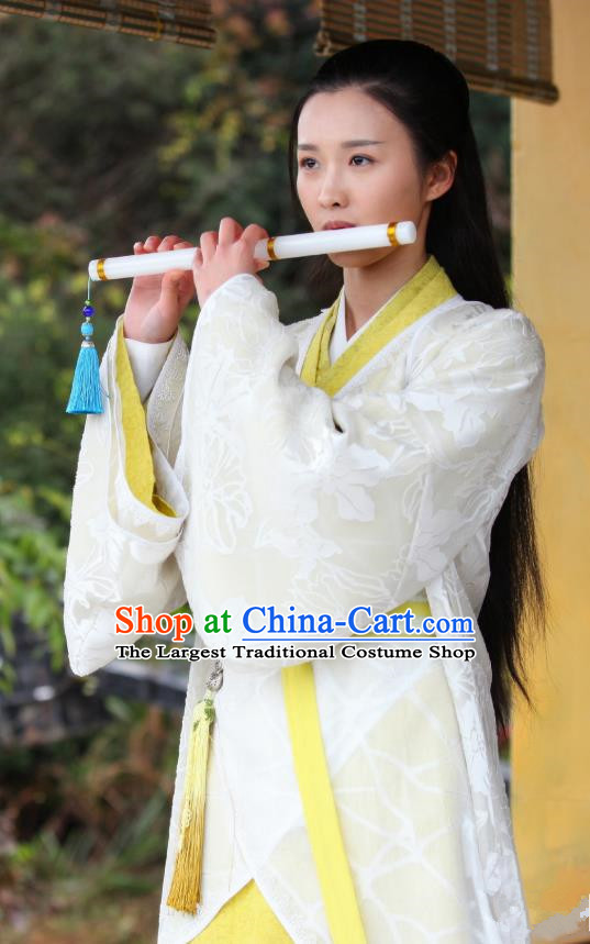 Chinese Drama Devastating Beauty Ancient Noble Lady Huangpu Liying Costume and Headpiece for Women