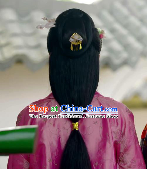 Chinese Ancient Crown Princess Pink Hanfu Dress Drama Go Princess Go Costume and Headpiece for Women