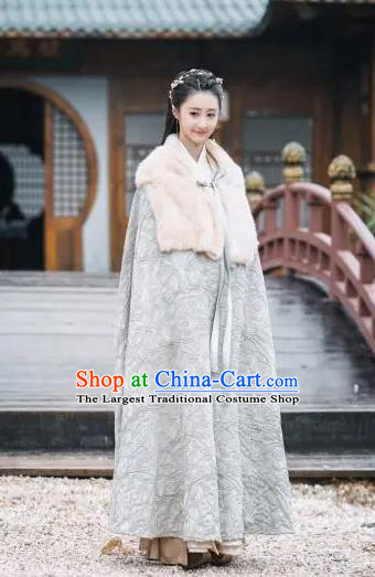 Drama Xia Tan Jian Bu Zhi Chinese Ancient Female Killer Ming Yue Dress Costume and Headpiece for Women