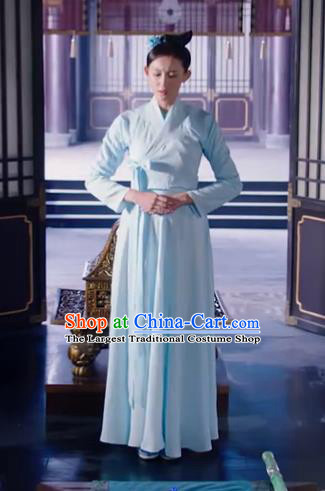 Chinese Ancient Palace Maid Hanfu Dress Drama The Love Lasts Two Minds Costume and Headpiece for Women