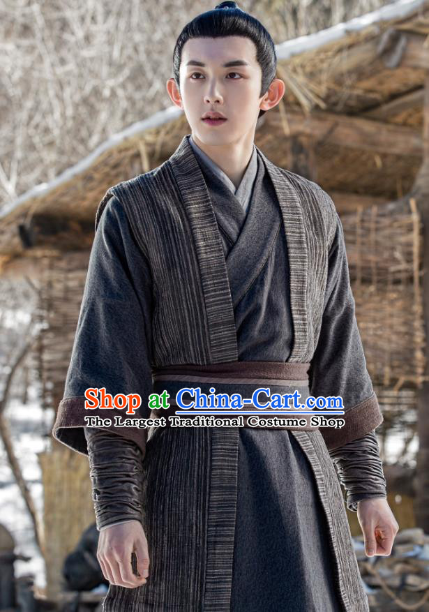 Chinese Ancient Swordsman Hou Zhengze Clothing Historical Drama Guardians of The Ancient Oath Costume for Men
