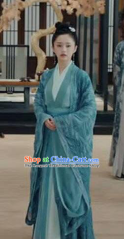 Chinese Ancient Female Swordsman Hong Xie Hanfu Dress Historical Drama Listening Snow Tower Costume and Headpiece for Women