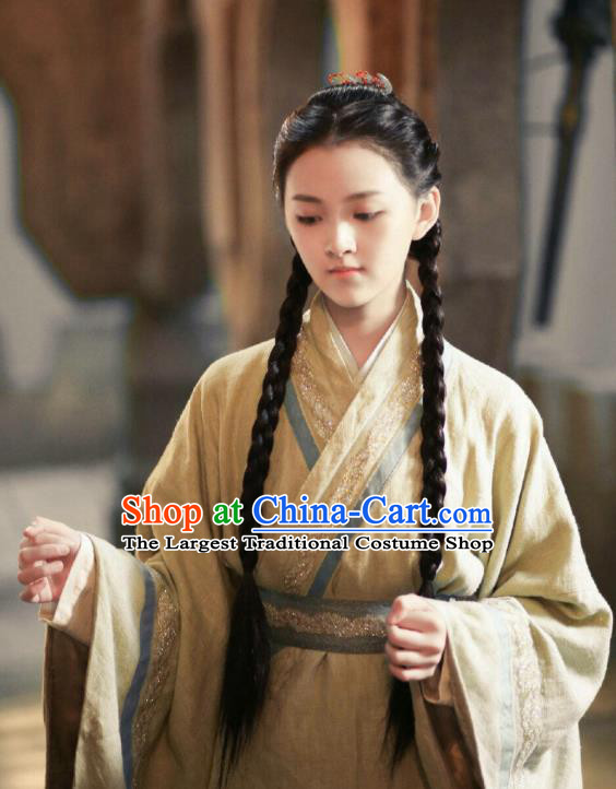 Chinese Ancient Nobility Lady Tang Qian Er Dress Historical Drama The Great Ruler Costume and Headpiece for Women