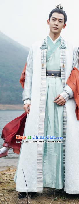 Chinese Ancient Royal Highness Apparels Garment and Headwear Drama To Get Her Prince Tu Siyi Costumes