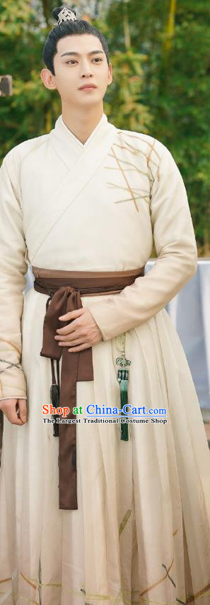 Chinese Ancient Swordsman Apparels Garment and Hairdo Crown Drama To Get Her Prince Tu Siyi Costumes