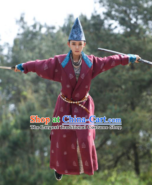 Chinese Ancient Tang Dynasty Taoist Garment Clothing and Headwear Drama Wu Xin The Monster Killer Swordsman Liu Qinghu Apparels