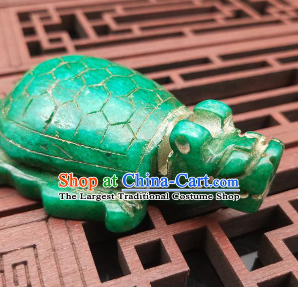 Chinese Jade Handgrip Craft Carving Tortoise Accessories Jade Handiwork Jade Ornaments