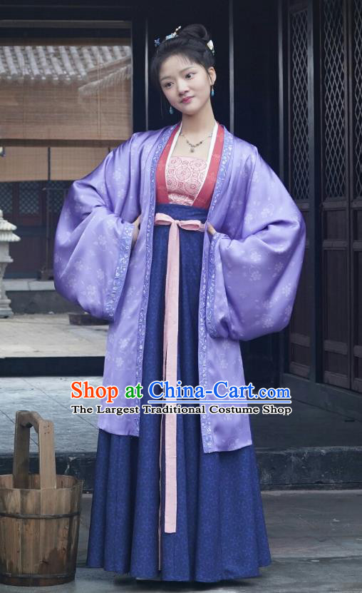 Ancient Chinese Historical Costumes and Headpieces Drama Serenade of Peaceful Joy Song Dynasty Princess Zhao Huirou Apparel Garment