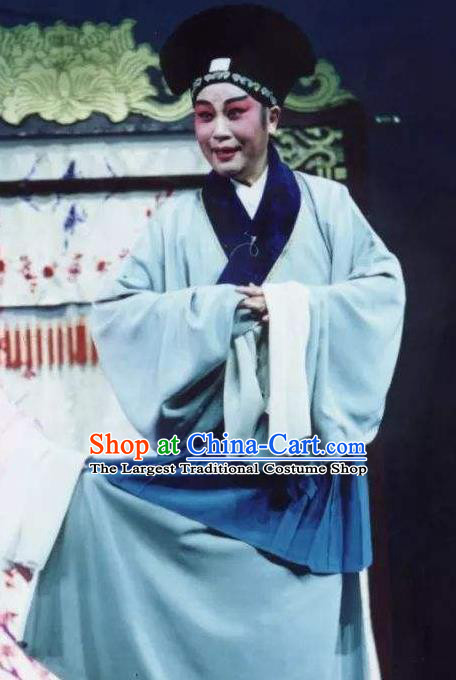 Chinese Peking Opera Poor Scholar Costumes Selling Youlang Exclusive to the Flower Leader Qin Zhong Kun Opera Young Men Apparels Garment and Hat