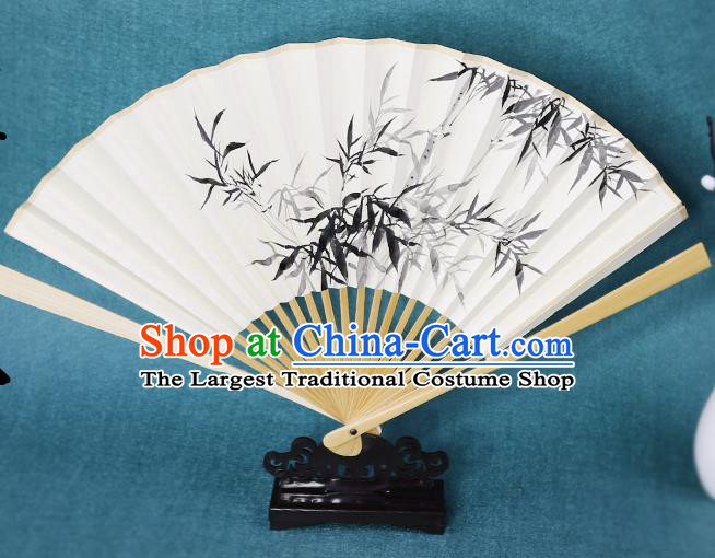 Handmade Chinese Ink Painting Bamboo Paper Fan Traditional Classical Dance Accordion Fans Folding Fan