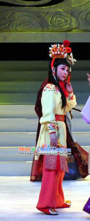 Chinese Yue Opera Young Male Garment Palm Civet for Prince Costumes and Headwear Shaoxing Opera Wa Wa Sheng Crown Prince Apparels