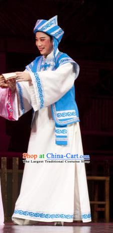 Huang Dao Po Chinese Yue Opera Weaver Garment Costumes and Headwear Shaoxing Opera Young Male Apparels