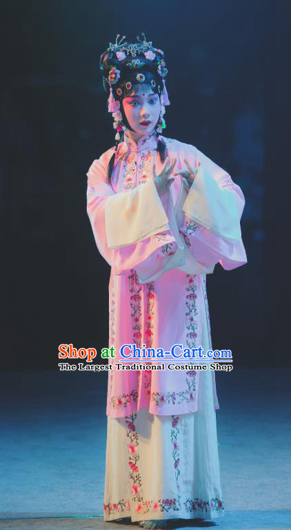 Chinese Kun Opera Noble Lady Dress Apparels Costumes and Headdress Nan Ke Dream Kunqu Opera Princess Yao Fang Diva Garment
