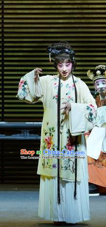 Chinese Kun Opera Diva Young Female Apparels Costumes and Headpieces the Legend of Washing the Silk Gauze Kunqu Opera Dress Garment