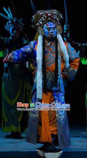 Chinese Kun Opera Takefu Continue the Pipa Costumes and Headwear Kunqu Opera Wusheng Garment Martial Male Apparels