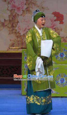Chinese Ping Opera Zhu Hen Ji Old Dame Apparels Costumes and Headdress Traditional Pingju Opera Pantaloon Dress Garment