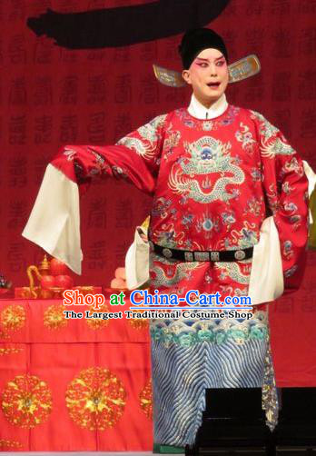 Remember Back to the Cup Chinese Ping Opera Young Male Zhang Tingxiu Costumes and Headwear Pingju Opera Number One Scholar Apparels Clothing