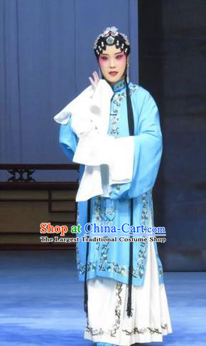 Chinese Ping Opera Young Mistress Costumes Apparels and Headpieces Traditional Pingju Opera Huadan Dress Actress Garment
