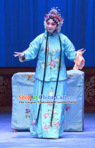 Chinese Ping Opera Hua Tan Costumes Apparels and Headpieces The Beautiful Courtesan Traditional Pingju Opera Actress Du Shiniang Dress Garment