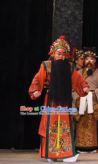 Ru Ji Chinese Peking Opera Lord Xinling Garment Costumes and Headwear Beijing Opera Laosheng Apparels King Clothing