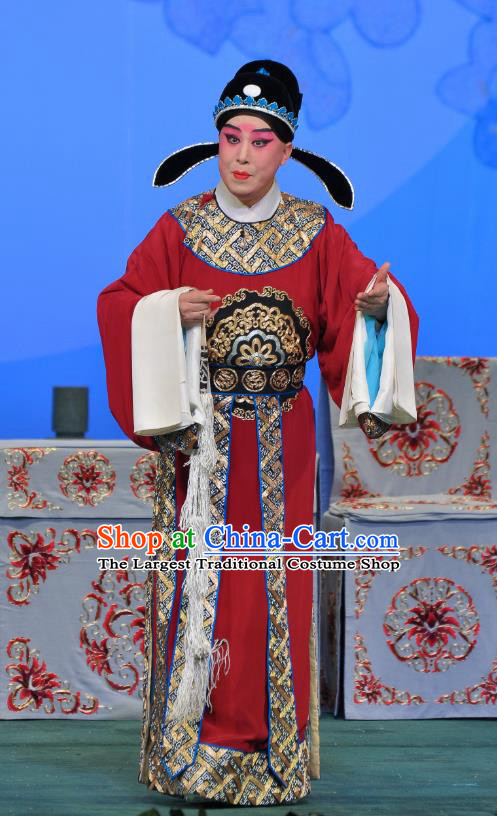 Su Xiaomei Chinese Peking Opera Niche Poet Garment Costumes and Headwear Beijing Opera Young Man Apparels Scholar Qin Guan Clothing