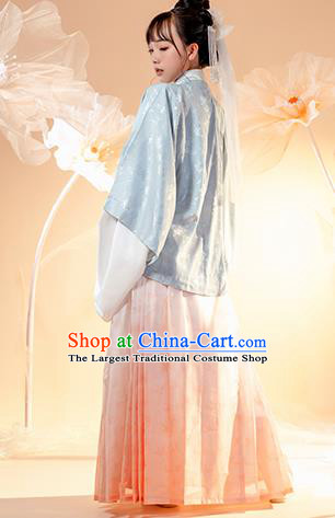 Chinese Ancient Patrician Female Hanfu Dress Garment Traditional Ming Dynasty Royal Princess Historical Costumes Court Lady Apparels Complete Set
